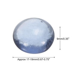 MECCANIXITY Decorative Flat Glass Marbles 17-19mm Rock Vase Filler Beads Pebbles Gray for Fish Tank Table Scatter Decor, 50 Pcs