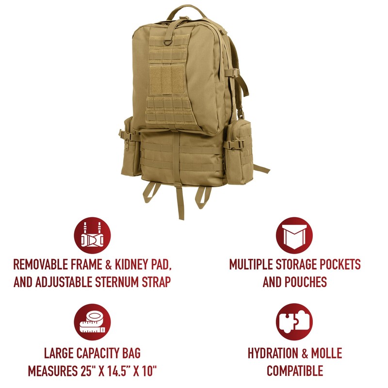 Rothco Global Assault Pack, Coyote Brown