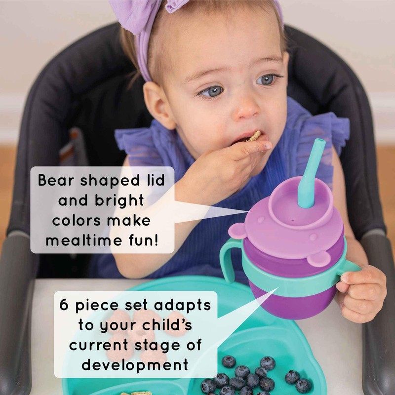 321 Grow Easy Learn Drink and Snack Set – Silicone