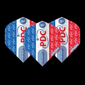 Winmau Prism Zeta Extra Thick Red Blue and White PDC 324 Standard Dart Flights