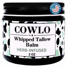 Handmade Whipped Tallow Balm (Unscented/Herb-Infused) - Organic Body Butter with Infused Olive Oil, Beef Tallow Balm for Skin, Face, Eczema, Rosacea, Baby