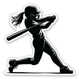Softball Vinyl Sticker - for Car Wall Large Size - Waterproof - 11"