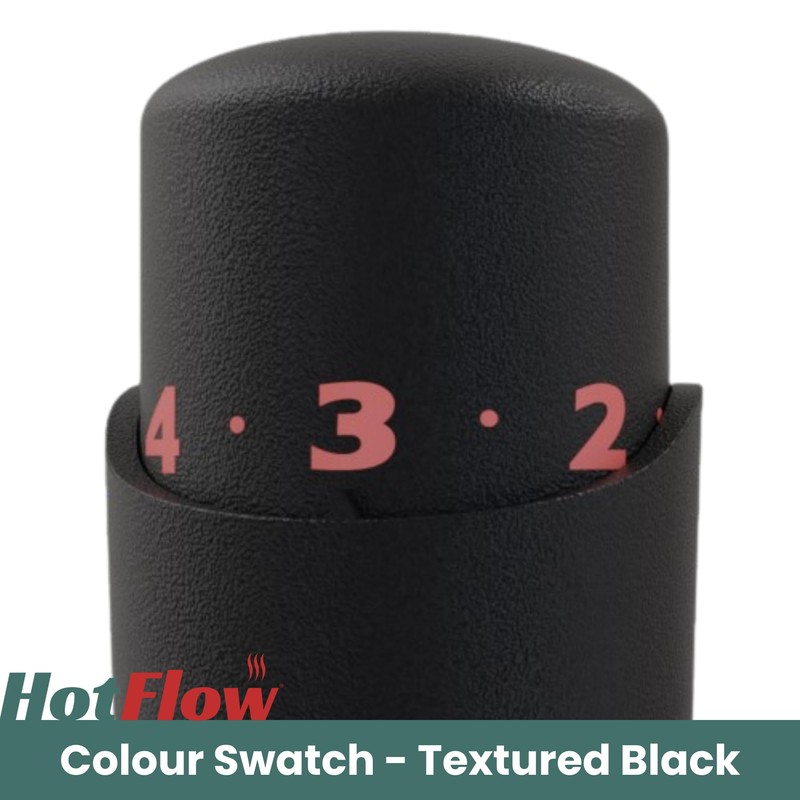 Hot Flow Textured Black Cascade Angled Modern TRV Thermostatic Radiator