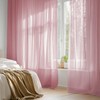 Topick Sheer Curtain with Eyelets, Transparent Curtain, Pack of 2,
