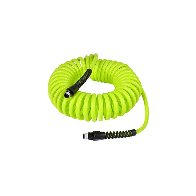Flexzilla Polyurethane Recoil Air Hose, 1/4 in. x 25 ft.,