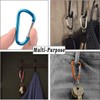 6 PCS Carabiner Keychain Clip -3" Aluminum Carabiner D Ring,