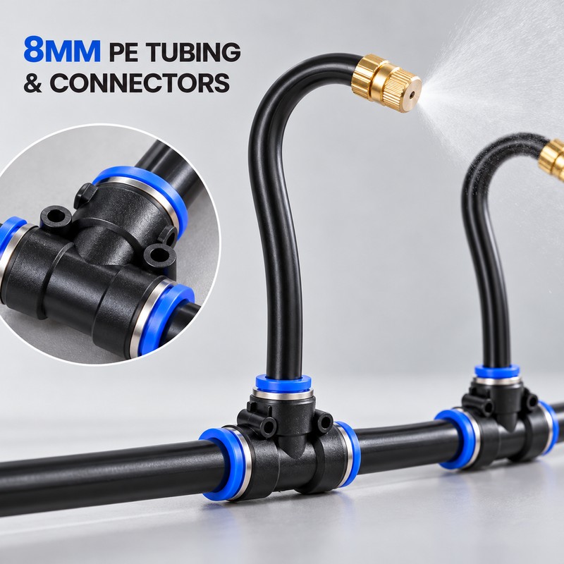Outdoor Misting System Kit for Garden & Patio Cooling –