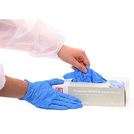 BOX of 100 NITRILE EXAM Gloves - Size SMALL - BLUE