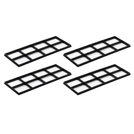 Decor Grates FRP410 Pristene Air Filter Retainer For Decor Grates Registers, 4" By 10", 4 Count (Pack of 1), Black