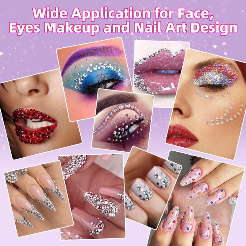 8000PCS 4mm Resin Jelly Rhinestones for Bedazzling, Light Pink AB