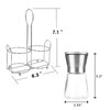 Premium Stainless Steel Salt and Pepper Grinder Set - Short
