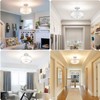 FOLKSMATE 3-Light Semi Flush Mount Ceiling Light Fixture, Drum Light