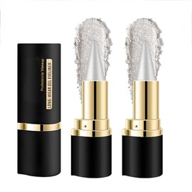 2 in 1 Waterproof Eyeliner Pencil & Gel Eyeliner Pen, Highly Pigmented Smudge Proof Long Lasting Eye Liner Pencils for Women, Unique Design with Smooth Texture for Precise Lines, (2PCS-Silver)