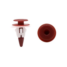 uxcell 20Pcs Red White Plastic Rivets Push Type Bumper Fender Fastener Clips 10mm