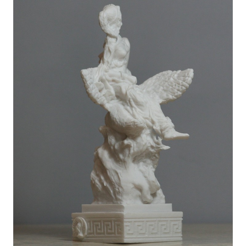 Aphrodite & Swan Greek Goddess Venus Statue Alabaster Sculpture 16