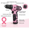 WORKPRO 12V Pink Cordless Drill Driver Set Home Tool 61PC