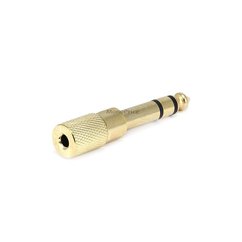 Monoprice Metal 1/4in (6.35mm) TRS Stereo Plug to 3.5mm TRS