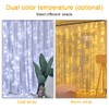 Vicloon Fairy Curtain Lights,300 LED White Curtain Lights,8 Modes 9.8×9.8Ft