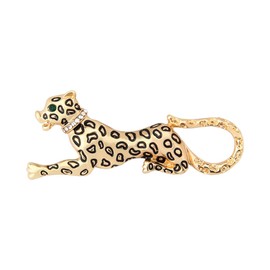 Wynameleri New leopard Brooches Fashion Brooch Aeroplane For Men, Golden Metal Brooch Holder Gold 60Mm Mens
