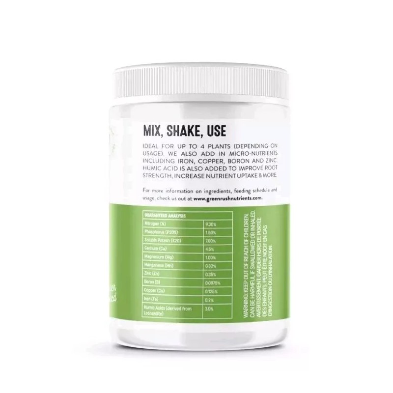 GREEN RUSH NUTRIENTS Leafy Green Grow 9-1.5-7- 2oz Sample