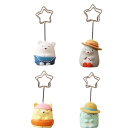 4Pcs,Cute Table Number Holders,Memo Clips Holder,Place Card Holder,Picture Holders with Clips,Home and Office Decoration