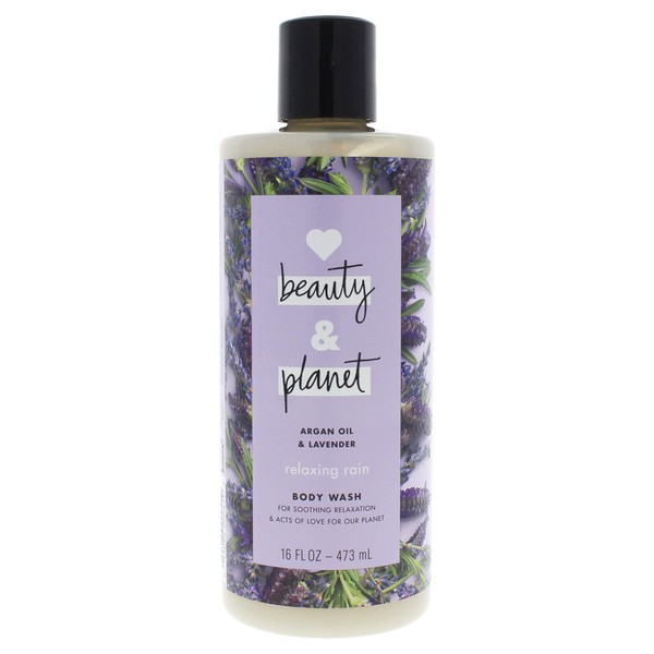 Unilever Love Beauty & Planet Argan Oil & Lavender Body Wash Relaxing Rain 16 Oz