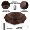TradMall Travel Umbrella Windproof with 56 Inches Large Canopy Reinforced