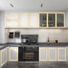 Gold Metalized Brushed Finish Molding Trim, Peel and Stick Strip