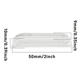 bociloy 12Pcs 2 Inch Transparent Acrylic Glass Door Handle Pulls, Adhesive Mini Clear Acrylic Drawer Knobs Pull Handles for Glass Look Cupboard Cabinet Box Case Crafts