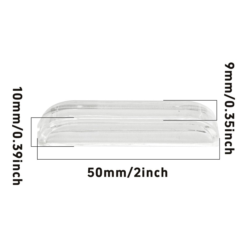 bociloy 12Pcs 2 Inch Transparent Acrylic Glass Door Handle Pulls,