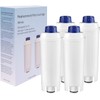 4 Pack Water Filter Replacement for DeLonghi Filter DLSC002 ECAM