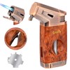 Gioflv Torch Lighter with Triple Jet Flame - Windproof &