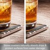 Thirstystone Woodland Deer 4-Pack Tumbled Tile Stone Coasters with Protective
