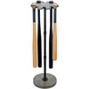 MyGift Freestanding Baseball Bat Rack, Vintage Weathered Gray Solid Wood