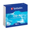 Verbatim CD-R 80/700MB Slim Case, Pack of 10