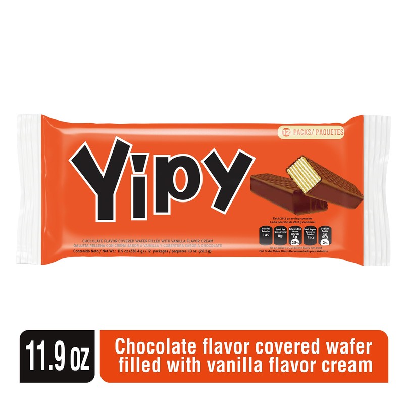 Pozuelo Yipy Wafers | Vanilla Wafers Covered in Chocolate |