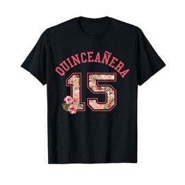 Quinceanera Floral 15 T-shirt T-Shirt