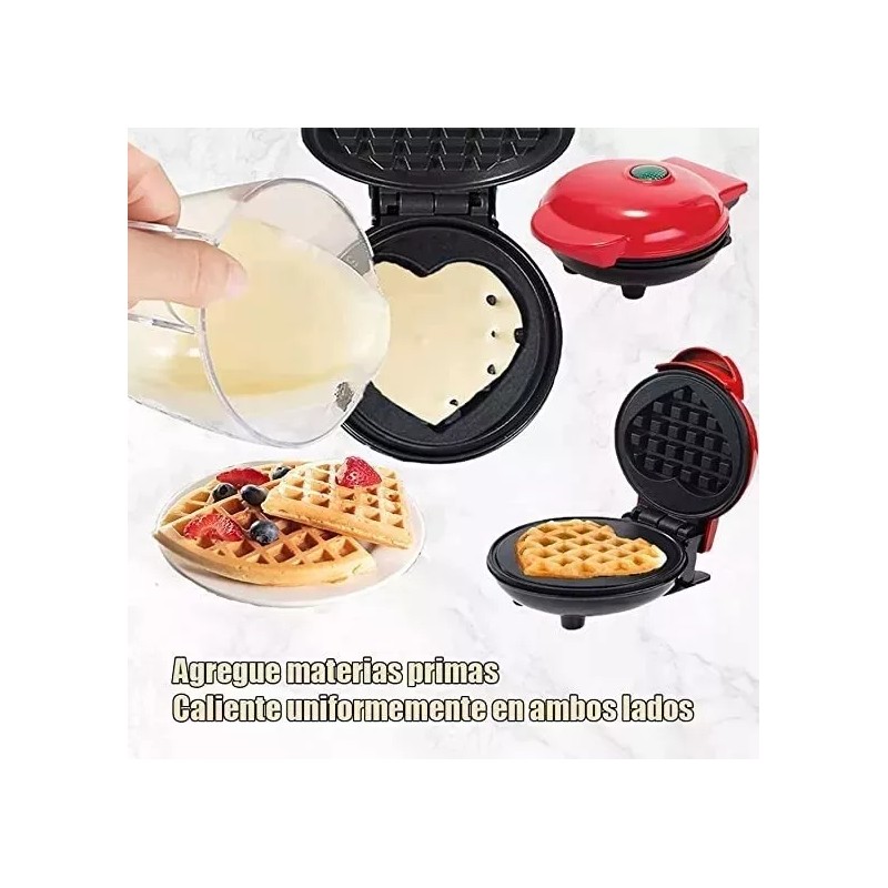 KFMX Mini Máquina Portátil Para Hacer Waffles En Forma De