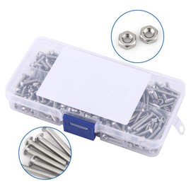 M3 Hex Socket Head Screw Set Stainless Steel 6mm 8mm 10mm 12mm 16mm 20mm Screws 300pcs Nuts 300pcs Repair Tool