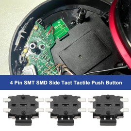 eMagTech 20pcs 4 Pin SMT SMD Side Tactile Push Button Switch Holder 4.7 X 3.5 X 1.6mm SMD Turtle Switch Surface Mount Pressure Switch 0.1A/5V