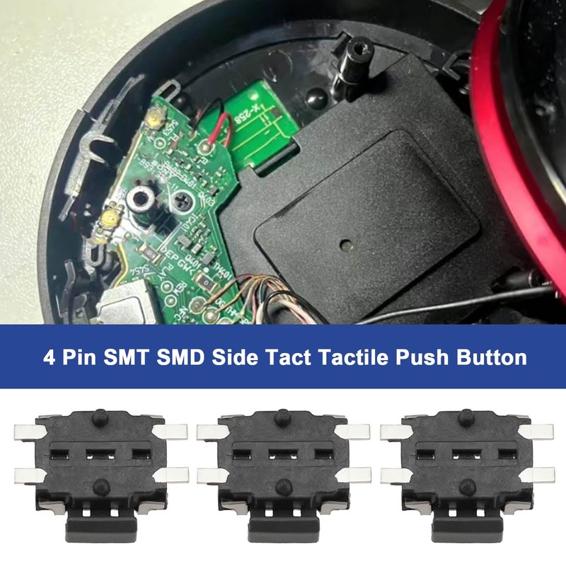 eMagTech 20pcs 4 Pin SMT SMD Side Tactile Push Button