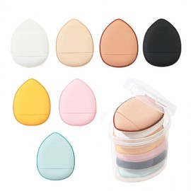 Hyenny Market Finger Puff 5P Finger Mini Air Cushion Water Drop Foundation Sponge White 5pcs (OPP packaging) 5ea