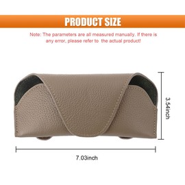 LHDOS Sunglass Holder for Car Visor, Magnetic Leather Auto Sun Visor Eyeglasses Protective Storage Case with Mount Clip, Vehicle Interior Eyewear Organizer Accessory for Most Cars (Brown)