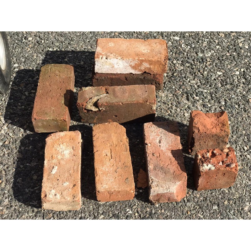 Antique 130 Year Old Historic Clay Bricks Salvage For Restoration