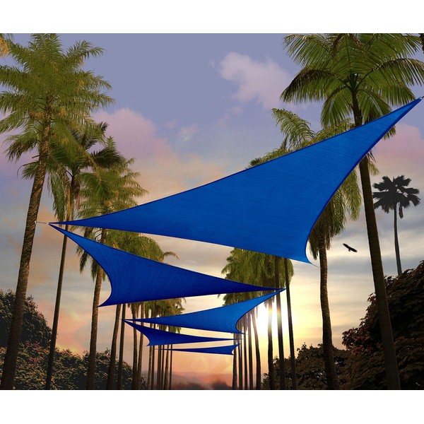 Amgo 16' x 16' x 16' Blue Triangle Sun Shade