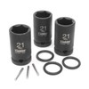 Kielder KWT-125-PO3 1/2" Mid-Size 21mm Scaffolding Impact Sockets (52mm Long)