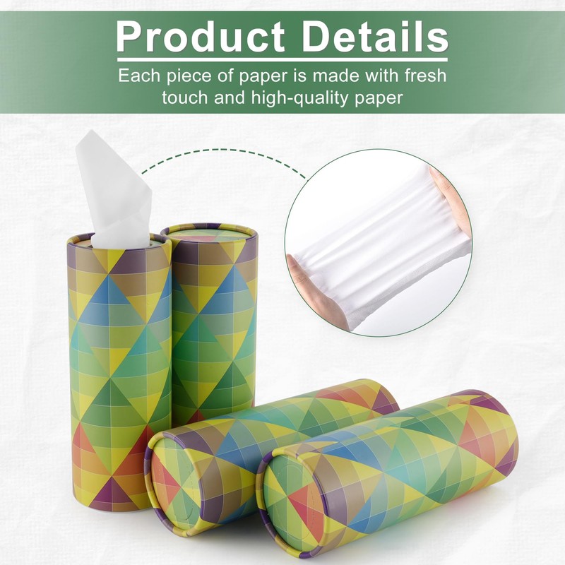 SINGARO Car Tissue Holder, 4 Pack Car Cup Holder Facial