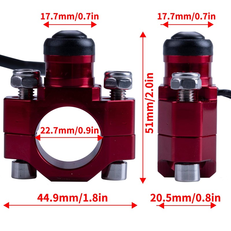 ORAEVY CNC Universal Motorcycle Engine Stop Start Kill Switch Button