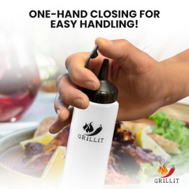 Squeeze Bottle (10 oz) for Sauces- Squirt Bottle for Liquids- Ketchup, Mayonnaise, Condiments, Mustard, BBQ Sauce, Dressing, Syrup, Barbeque, Oils, Grilling Gifts for Men, Crafts, Plastic Bottles