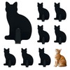 DueHoppee Adhesive Wall Hooks Cat Shaped - 8 Pack Stainless
